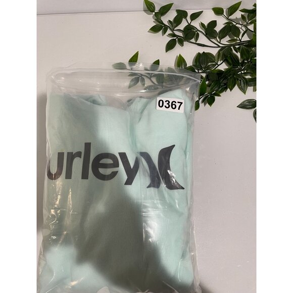 Hurley Youth Large Mint Green Hoodie Sweatshirt With Front Pocket & Logo Design - Picture 13 of 13